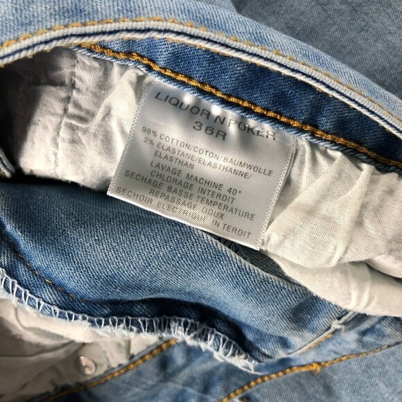 LiquorNPoker Womens Sz8 High Rise Tuxedo Jeans, Skinny, High Waist, Light Wash - Picture 4 of 9